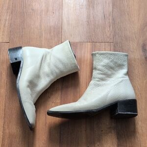 Cream leather Maguire Boots